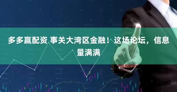 多多赢配资 事关大湾区金融！这场论坛，信息量满满