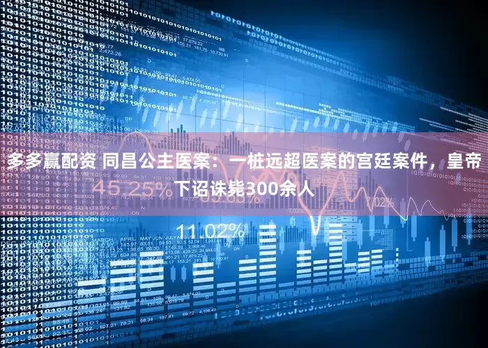 多多赢配资 同昌公主医案：一桩远超医案的宫廷案件，皇帝下诏诛毙300余人